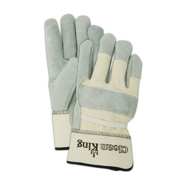 Magid Leather Palm Gloves, Wing Thumb, Gray, M, 12 PK TB23E-M - main